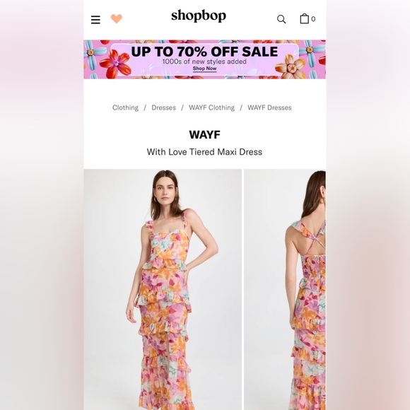 WAYF With Love Tiered Maxi Dress - Small - Picture 8 of 8